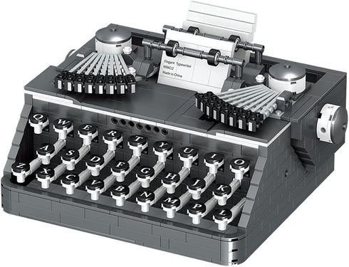 Uvini Adult Building Set, Classic Retro Typewriters, 1136 pcs Construction Brick Set