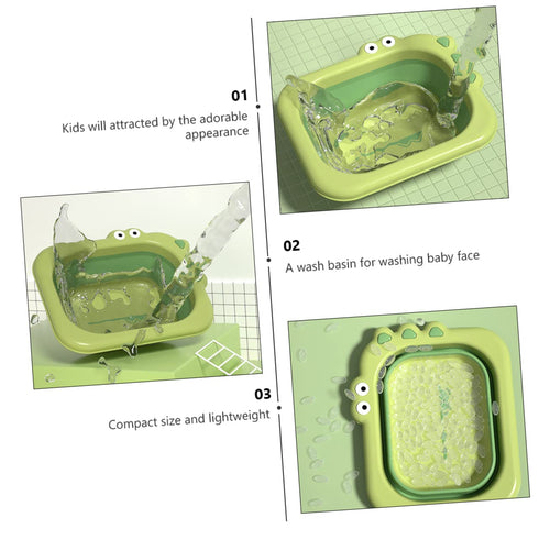 Wash Basin Stuff for Newborn, Portable Bath Basin for Babies, Collapsible Infant Wash Basin