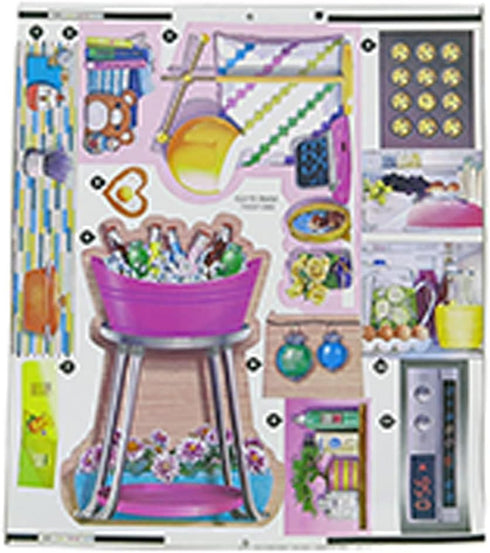 Barbi Replacement Stickers for Barbie Malibu House Playset - FXG57 Multicolor Replacement Labels