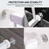 Pressure Mount Baby Gate Threaded Pivot Rod, 4-Pieces Mounting Bolt Kit for Stair Gate, Dog Gate, White