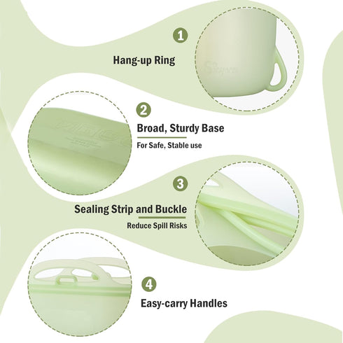 sicyeast 2000ml Silicone Travel Bottle Sterilizer Bags | Microwave Steam Sterilizer Bags for Baby Bottles, Breast Pump