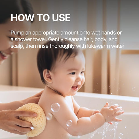 ruuve 13.5 oz Baby Body Wash & Shampoo - Tear-Free,Hypoallergenic for Sensitive skin - Head-to-Toe Cleanser