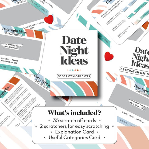 All Natural Shop 35 Scratch Off Date Night Ideas, Couples Gifts for Him, Her, Girlfriend, Boyfriend, Wife or Husband