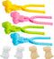 4 Pcs/Set Dinosaur Shaped Snowball Maker Clips - Outdoor Winter Play Snow Toys for Kids Adults Snowball Fight
