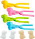 4 Pcs/Set Dinosaur Shaped Snowball Maker Clips - Outdoor Winter Play Snow Toys for Kids Adults Snowball Fight
