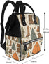 DWVTSLH Backpack Mummy Backpack Sleeping Bag Boots Campfire pattern Diaper Bag Multifunction Nappy Bags Waterproof