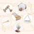 Montessori Wooden Toys for Toddlers 1-3, Baby Musical Instruments Set with Modern Boho Xylophone, Neutral Colors 3+