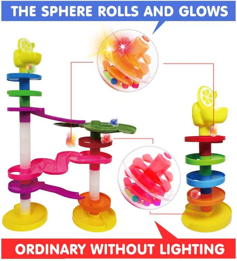 22 45 13 WEofferwhatYOUwant Potty Ball Drop Tower Toddler STEM Piece Toy with Lemon Toilet, Hour LED Motion Activated
