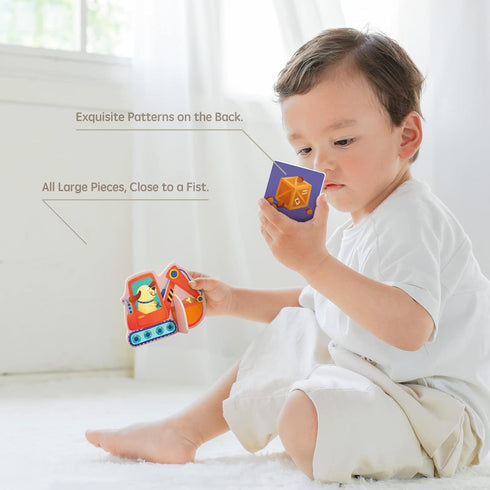 Toi 6 Packs Large Piece Toddler Jigsaw Puzzles - Animal Shaped Floor Puzzles for Kids Aged 2.5+