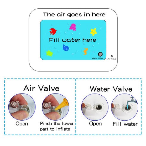 ZHUYNXIR Tummy 3 24 27.5x20 time Water Play mat, Baby Water Play Mat for Kids and Toddlers Baby Toys for to Months