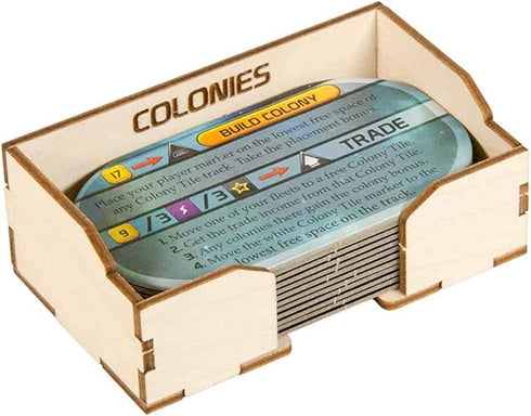 The Broken Token Terraforming Mars Game Organizer - Wood Storage Box with Multiple Trays