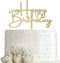 Happy Birthday Cake Topper - Mirror Gold Acrylic for Birthday Party Decorations