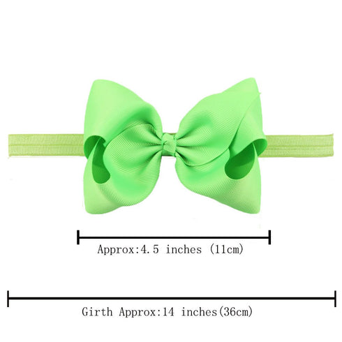 CÉLLOT Baby Girls Headbands, Grosgrain Ribbon Big Bow Hair Bands, 4.5" Pack of 20