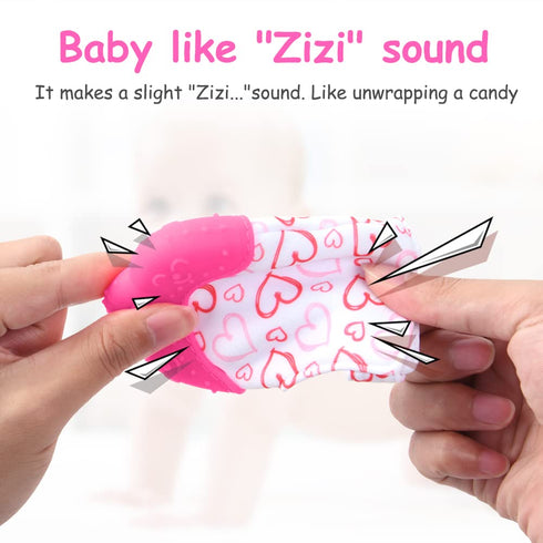 2 Pack Silicone Teething Mitt, Infant Teething Mitten for Pain Relief, Safe Silicone Toys for 0-12 Months
