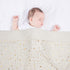 Baby Blanket for Boys Girls Soft Minky with Double Layer Dotted Backing, Star and Moon Printed 30 x 40 Inch