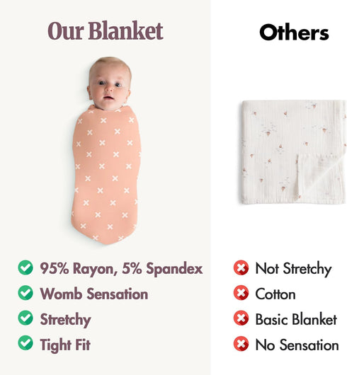 Bazzle Baby Swaddle Blankets for Newborns Soft, Breathable & Stretchy Baby Swaddle Blanket for Boys, Neutral Receiving