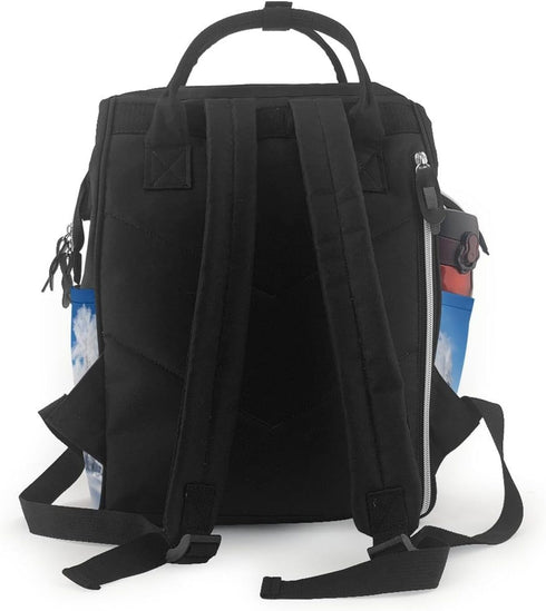 FHEDVBN Backpack Mummy Backpacks Daypack Snow-covered winter trees Diaper Bag for Women Multifunction Waterproof