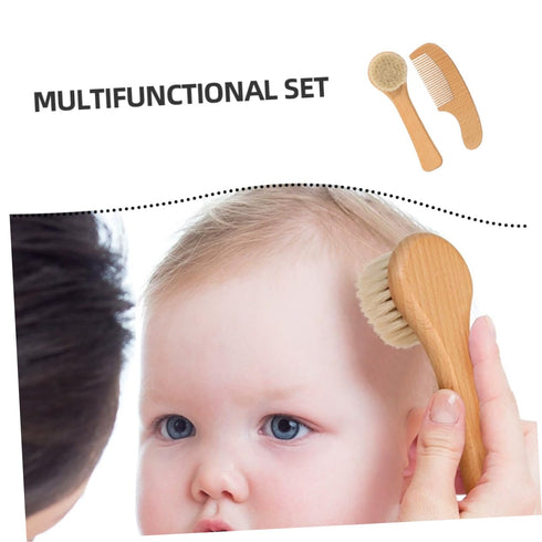 Set Set Newborn Hair Grooming Kit Soft Bristle Brush and Comb Care Bath Accessories Boy Girl Brush for Newborns