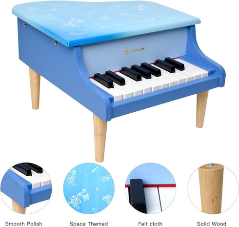 18 3-7 C4-F5) MUSICUBE Keys Grand Piano for Years Old Beginner Girls Boys First Mini Piano Toys Educational Musical