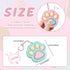 12 Zioyihan Pcs Cat Paw Fidget Toys Fidget Keychain, Mini Clicker Sensory Toy Anxiety and Stress Relief for Adults