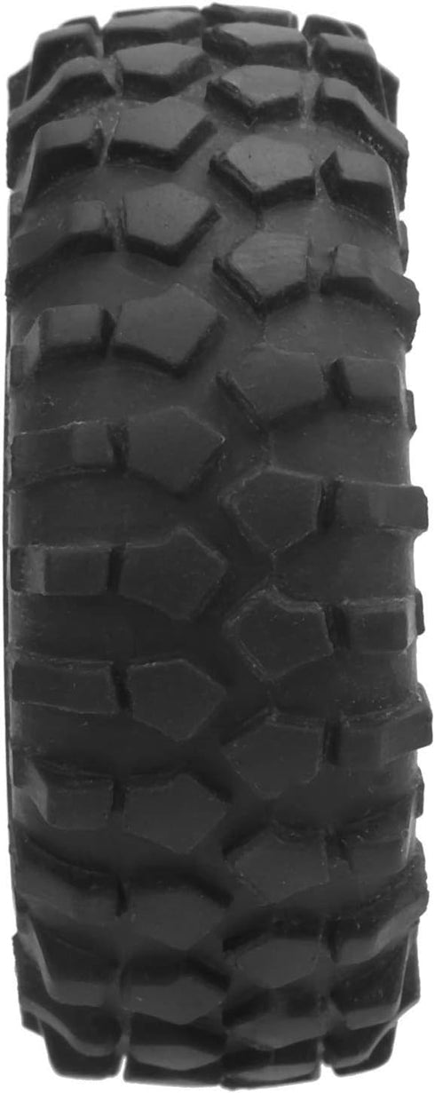 55mm/2.2in 1/10 Scale Rubber Tires & Wheel Rims, Anti-Skid Fit for D12 Model Parts, Black