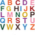 6.5cm Felt Letter Stickers, 52 Pieces Self-Adhesive Foam Alphabet Stickers A-Z, 8 Assorted Colors