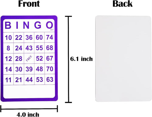 Yuanhe 100 Bingo Cards - Reusable Bingo Paper Game Cardstock Bulk in 5 Colors