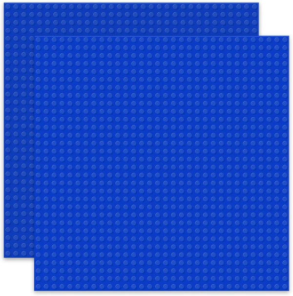 2 Pack Classic Baseplates Board for Building Bricks, Compatible with All Major