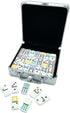 Set 2 8 8 99 Front Porch Classics, Mexican Train Domino On-The-Go Aluminum Carrying Case, to Players Ages