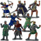 ArtCreativity Knight Action Figures for Kids - Set of 16 Free-Standing Knight Figurines, Medieval Party Decorations &