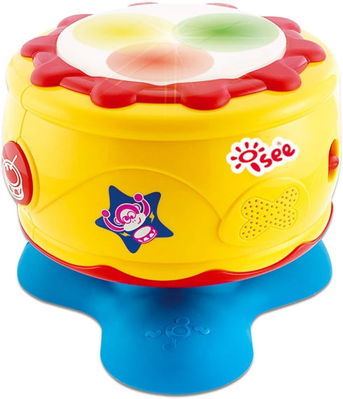 ISEE Musical Baby Toys 12-18 Months, Light Up Sensory Bongo Drum Set for Toddlers 1-3, Educational Birthday Gift