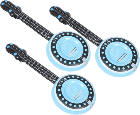ibasenice 3pcs Inflatable Rock Star Balloons, 80s 90s Party Decoration, Inflatable Musical Instrument Party Props