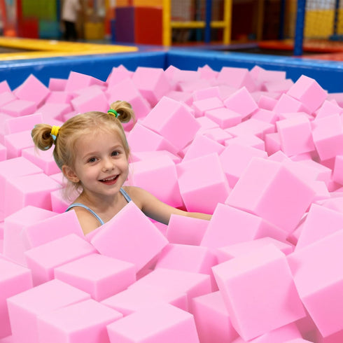 FUBOTRAD 24PCS 5" 5" 5" Foam Pit Blocks Foam Padding Sponge Pit Cubes Sponge Blocks for Amusement Park Gymnastics
