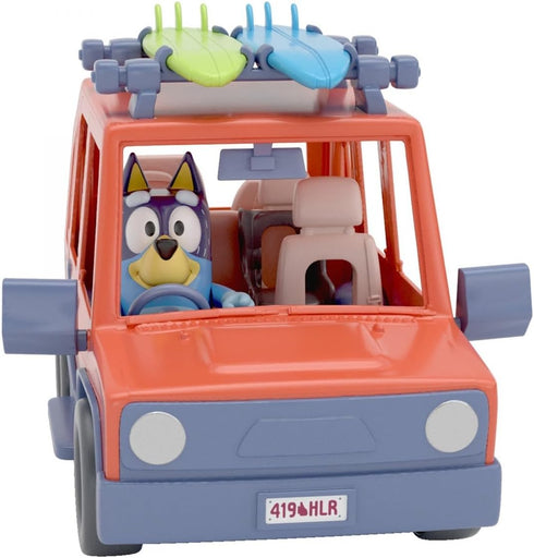 Bluey 4WD Family Vehicle with 1 Figure and 2 Surfboards - Customizable Adventure Car for Ages 3+