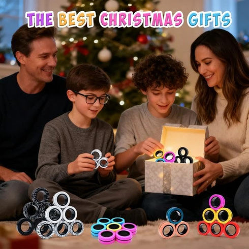 6 Set 8 9 10 11 12+ Cevioce PCS Magnetic Rings Fidget Toys for Adults Boys Teens,ADHD Anxiety Fidget Spinner Magnetic