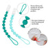 4-Pack Green Silicone Teething Pacifier Clips - BPA Free