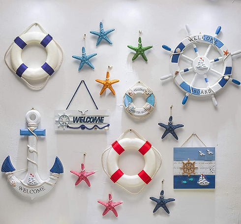 20 Inch 50cm Swimming / Pool Safety Life Preserver Throw Ring Buoy- Swim Foam Rings for Pool Wall Decoration