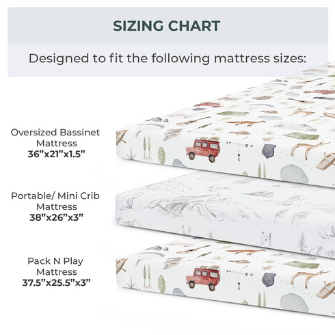 2 Pack Pack Pack Pobibaby - Premium N Play Sheets Fitted for Standard and Plays and Mini Cribs - Ultra-Soft Cotton