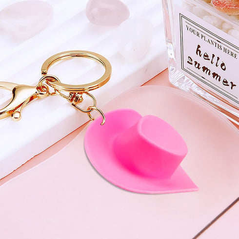 Acxico 10pcs Cute Miniature Pink Cowboy Hats for Doll Dress Up Party Accessories