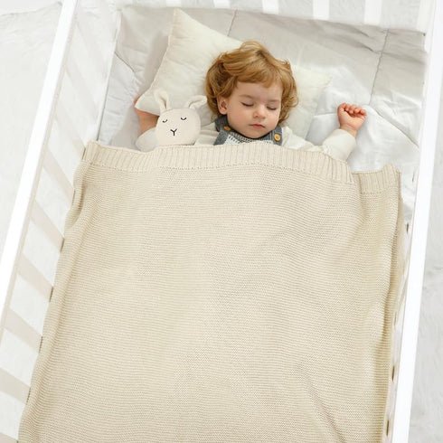 Neiwech 30 40 Inch Baby Blanket Boy Girl Cotton Knitted Soft Swaddling Receiving Baby Blankets for Newborn Toddler Crib
