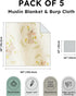 5 Pack Muslin Swaddle Blankets & Baby Burp Cloths, Soft & Breathable Cotton Baby Blankets, Receiving Blankets