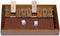 WE Games Shut the Box Game Wooden – 9 Number Flip Tiles with Dark Stained Wooden Box, Board Game for Game Night, Math Games, Clackers, Family Games, Adult Dice Games, Board Games for Adults, 11 inches