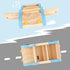 Playset,Kids 3 PairPear Wooden Family Car for Dolls,Wooden Toys Dollhouese Furniture Accessories Pretend Preschool Play