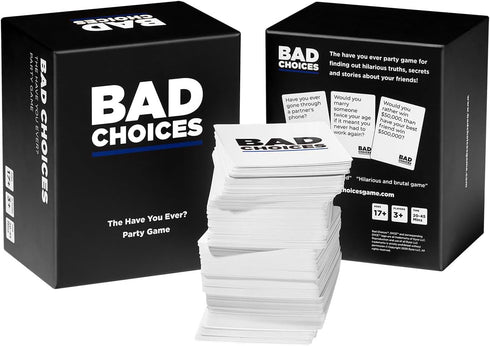Set BAD CHOICES Party Game + After Dark Hilarious Adult Card Game for Friends & Game Night | Funny Conversation
