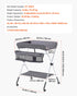 VEVOR Baby Changing Table, Foldable Diaper Change Station with Side Basket, Adjustable Height Changing Table