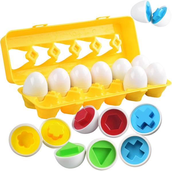 CPSYUB Matching Egg Toy 12 PCS for Toddlers Ages 1-3 Kids, Easter