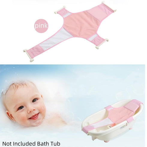 Universal Baby Bath Support Net Cushion Seat, Adjustable Detachable Non-Slip Bath Tub Mat for Newborn