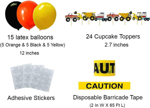 Construction Birthday Party Supplies, 51 Pack Dump Truck Party Decorations Kits for Kids