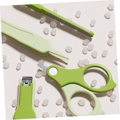 Set Trimmer Nail Clipper with Nail Filer and for Infants, Portable Green Grooming Kit for Newborns and Travel