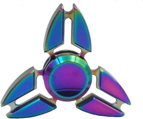 Metal Rainbow Fidget Spinner Toys, High Speed Bearing Stress Reducer for Adults and Children, Office Desk Gadget